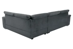 Narożnik rozkładany z regulowanymi zagłówkami szary PEORIA L prawy