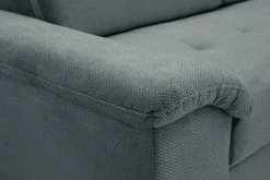 Narożnik rozkładany z regulowanymi zagłówkami szary PEORIA L prawy