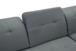 Narożnik rozkładany z regulowanymi zagłówkami szary PEORIA L prawy