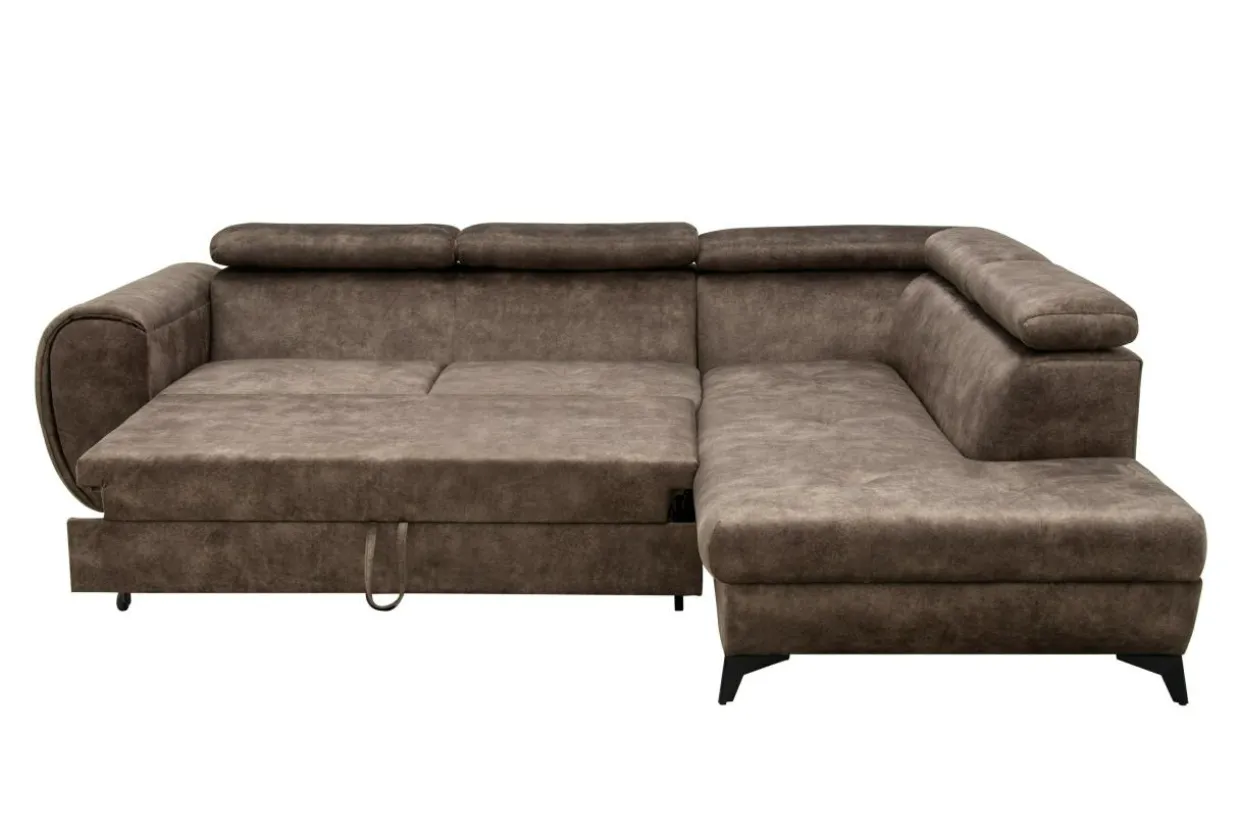 Narożnik rozkładany z regulowanymi zagłówkami MONA PIK prawy