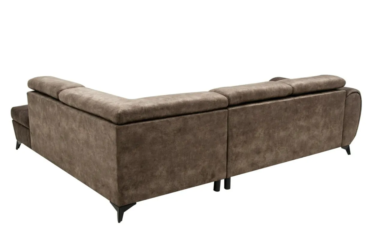 Narożnik rozkładany z regulowanymi zagłówkami MONA PIK prawy