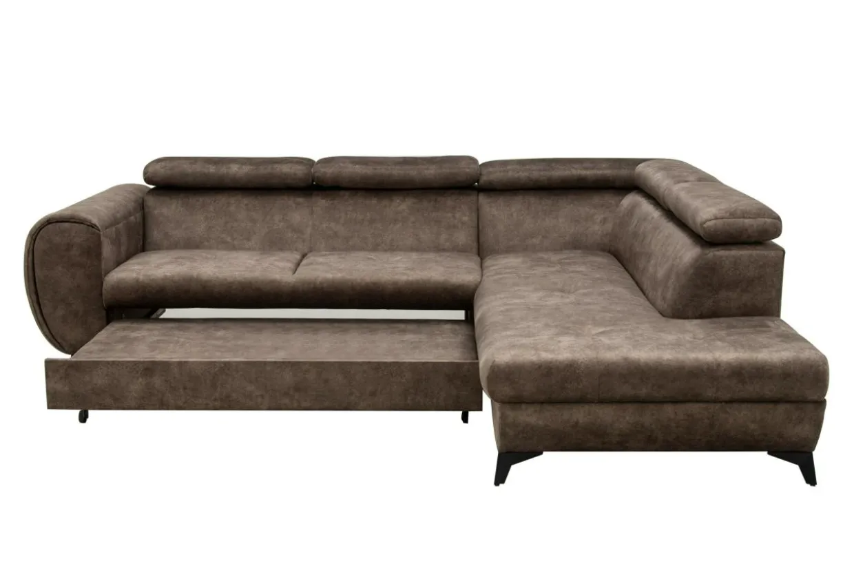 Narożnik rozkładany z regulowanymi zagłówkami MONA PIK prawy