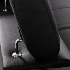 Narożnik rozkładany z regulowanymi zagłówkami czarny TORINO prawy