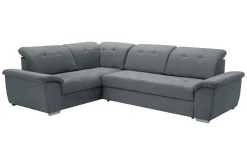 Narożnik rozkładany z regulowanymi zagłówkami szary PEORIA L lewy