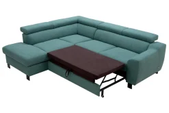 Narożnik rozkładany zielony ASPEN lewy