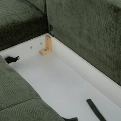 Narożnik rozkładany zielony MAURO prawy