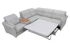 Narożnik skórzany z funkcją relaks BRONX prawy