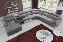 Narożnik szary VESTA prawy