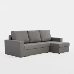 Narożnik szary z 2 pojemnikami FLAT