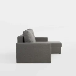 Narożnik szary z 2 pojemnikami FLAT