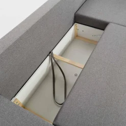 Narożnik szary z 2 pojemnikami FLAT