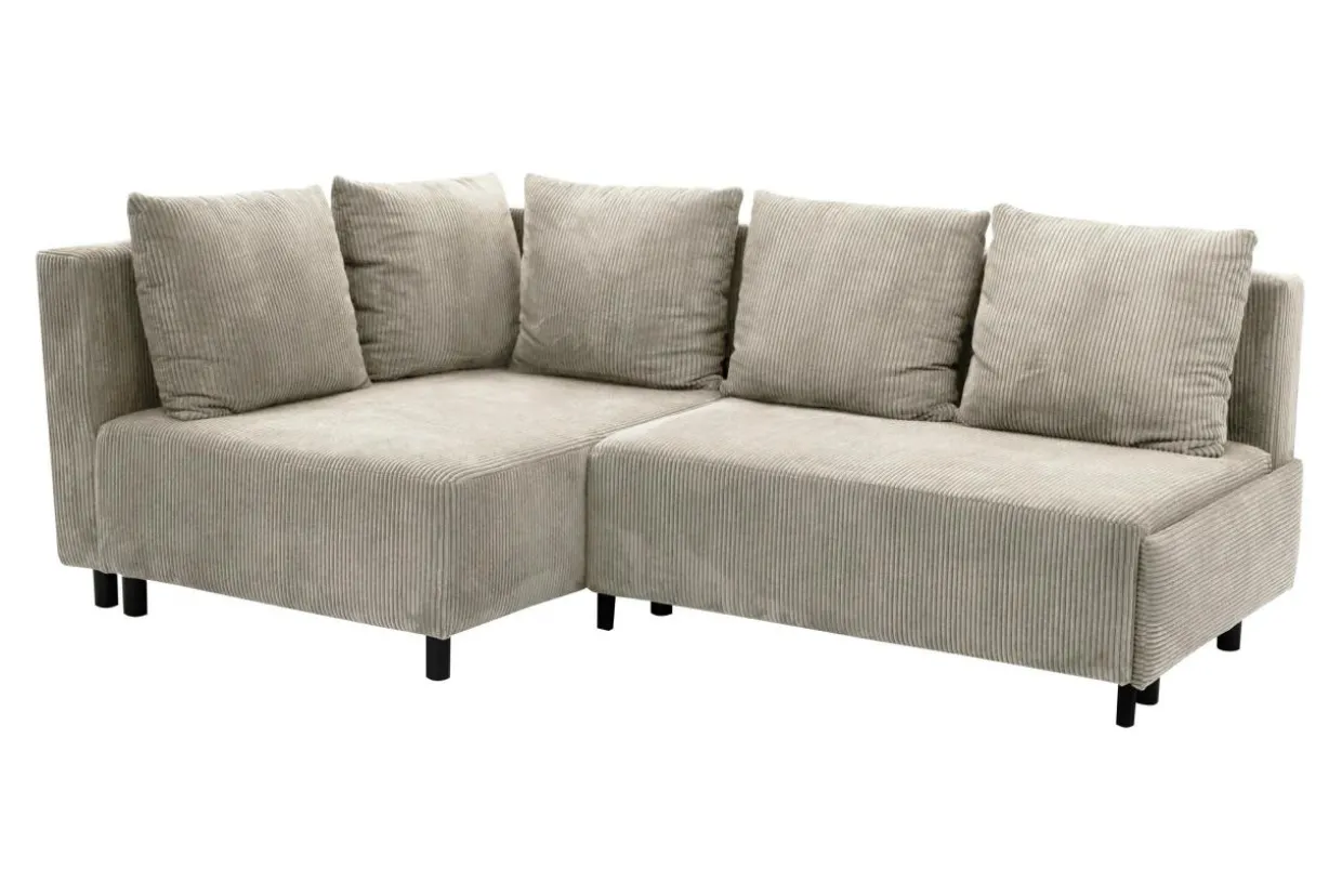 Narożnik sztruksowy beżowy LOGOS lewy