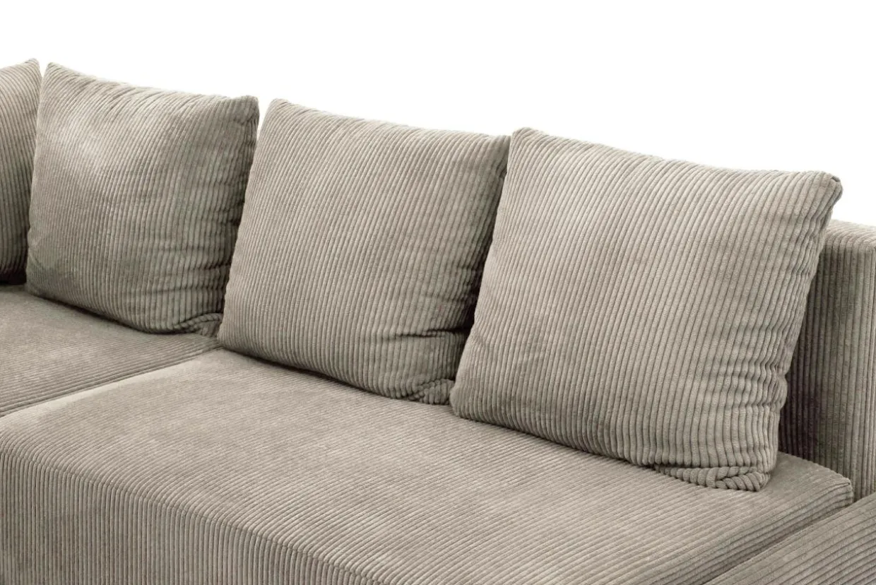 Narożnik sztruksowy beżowy LOGOS lewy