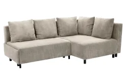 Narożnik sztruksowy beżowy LOGOS prawy