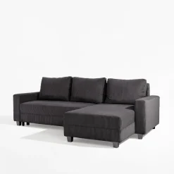 Narożnik sztruksowy grafitowy AVOLA