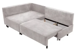 Narożnik sztruksowy jasnoszary LOGOS lewy