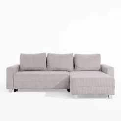 Narożnik sztruksowy jasnoszary AVOLA