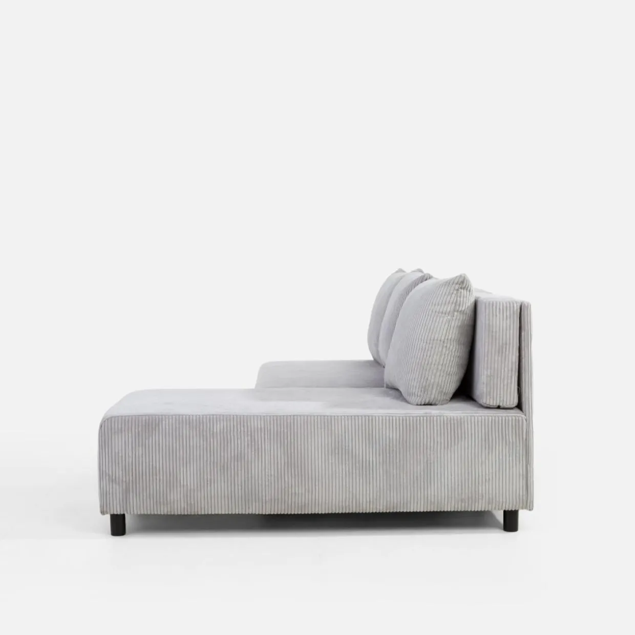 Narożnik sztruksowy rozkładany jasnoszary HONEY