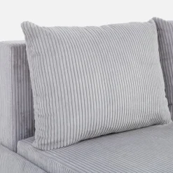 Narożnik sztruksowy rozkładany jasnoszary HONEY