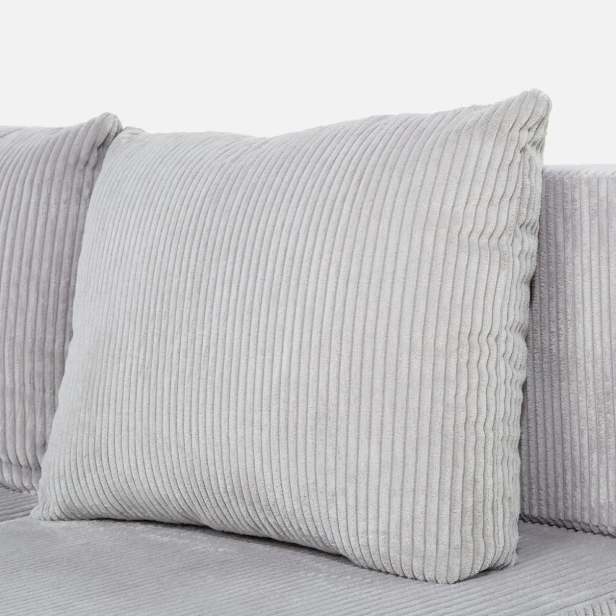 Narożnik sztruksowy rozkładany jasnoszary HONEY