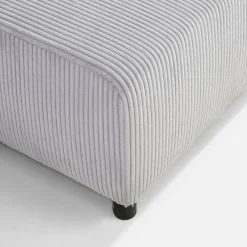 Narożnik sztruksowy rozkładany jasnoszary HONEY