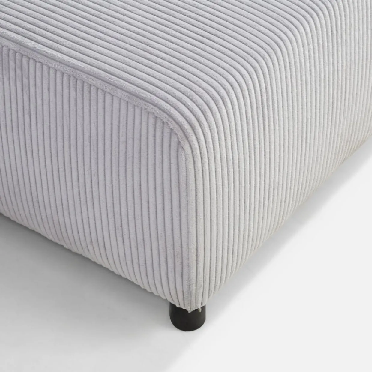 Narożnik sztruksowy rozkładany jasnoszary HONEY