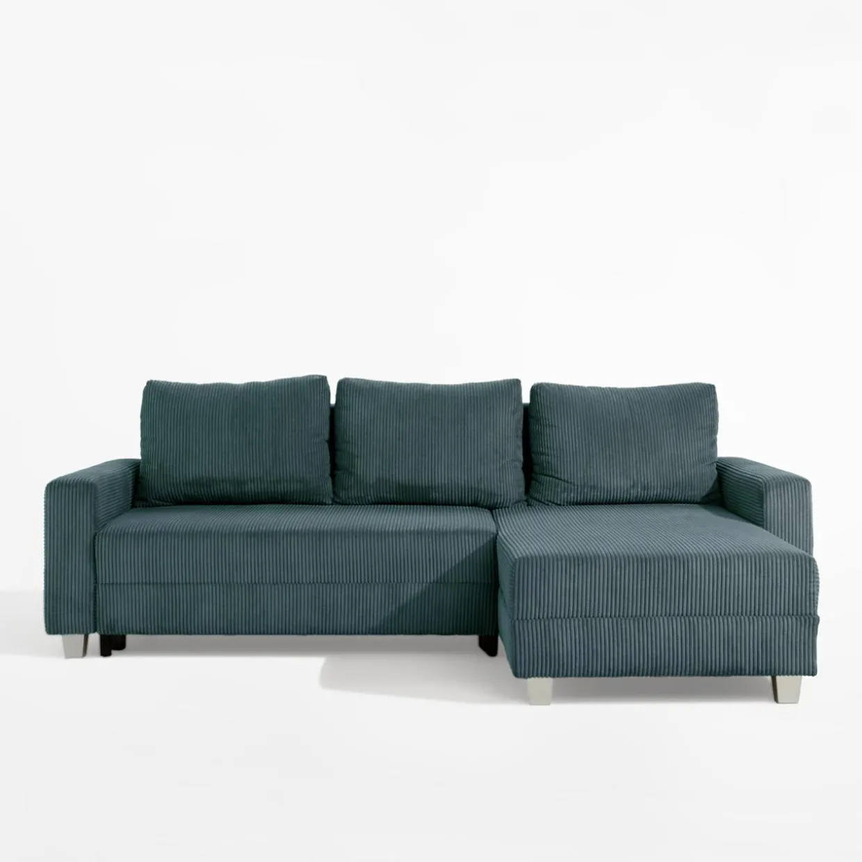 Narożnik sztruksowy szaroniebieski AVOLA