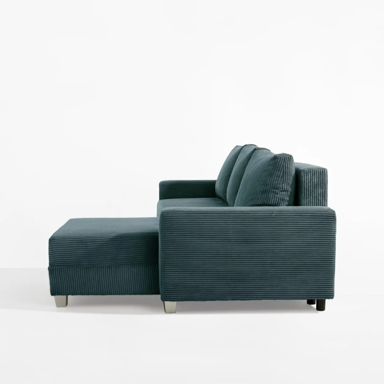 Narożnik sztruksowy szaroniebieski AVOLA