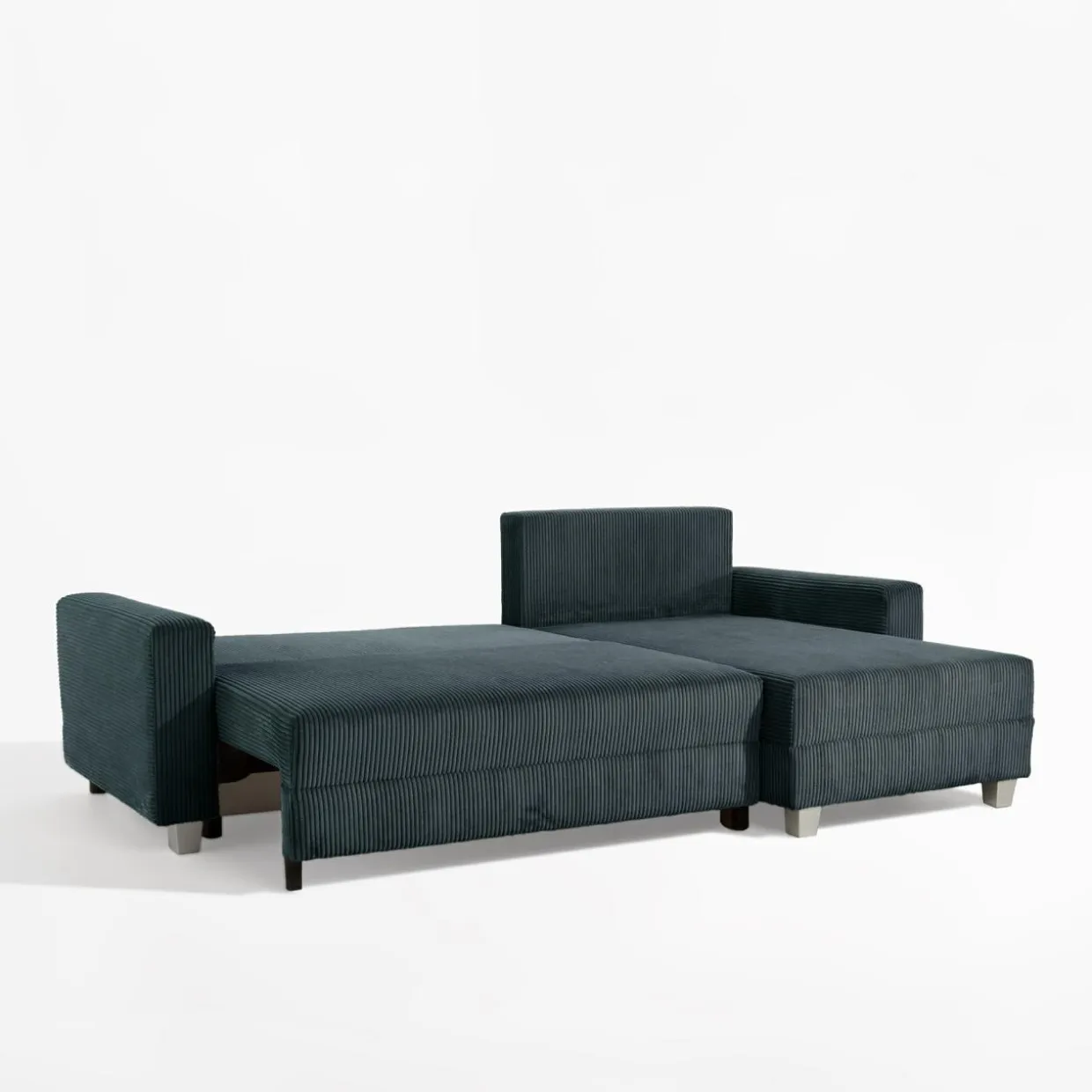 Narożnik sztruksowy szaroniebieski AVOLA