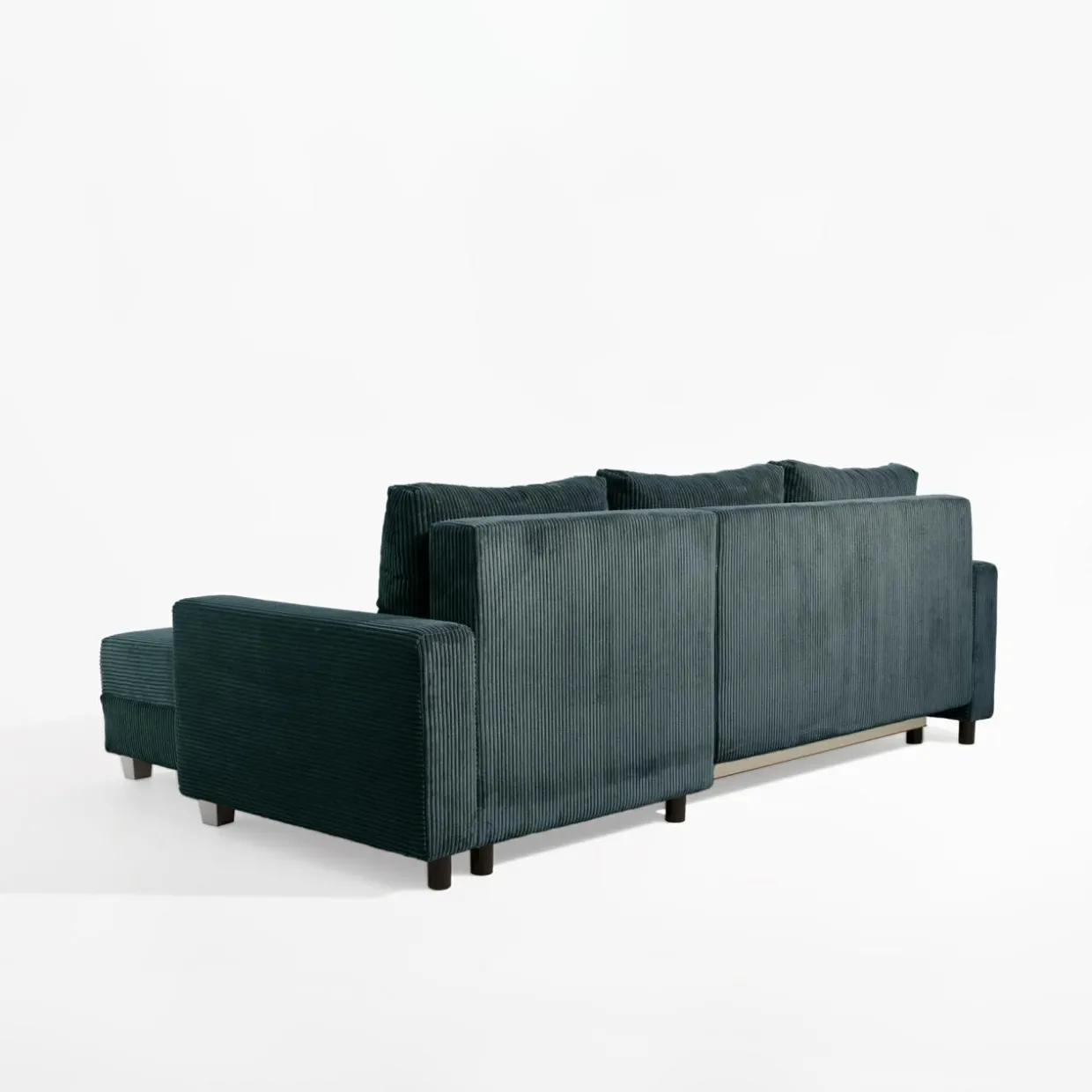 Narożnik sztruksowy szaroniebieski AVOLA