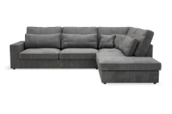 Narożnik sztruksowy szary COAST prawy