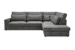 Narożnik sztruksowy szary COAST prawy