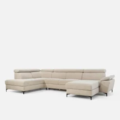 Narożnik U-kształtny beżowy BRAGA prawy