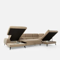 Narożnik U-kształtny beżowy JAZZY U2 lewy