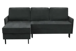 Narożnik z 2 pojemnikami ciemnoszary NELLY