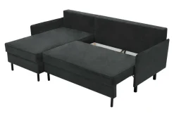 Narożnik z 2 pojemnikami ciemnoszary NELLY