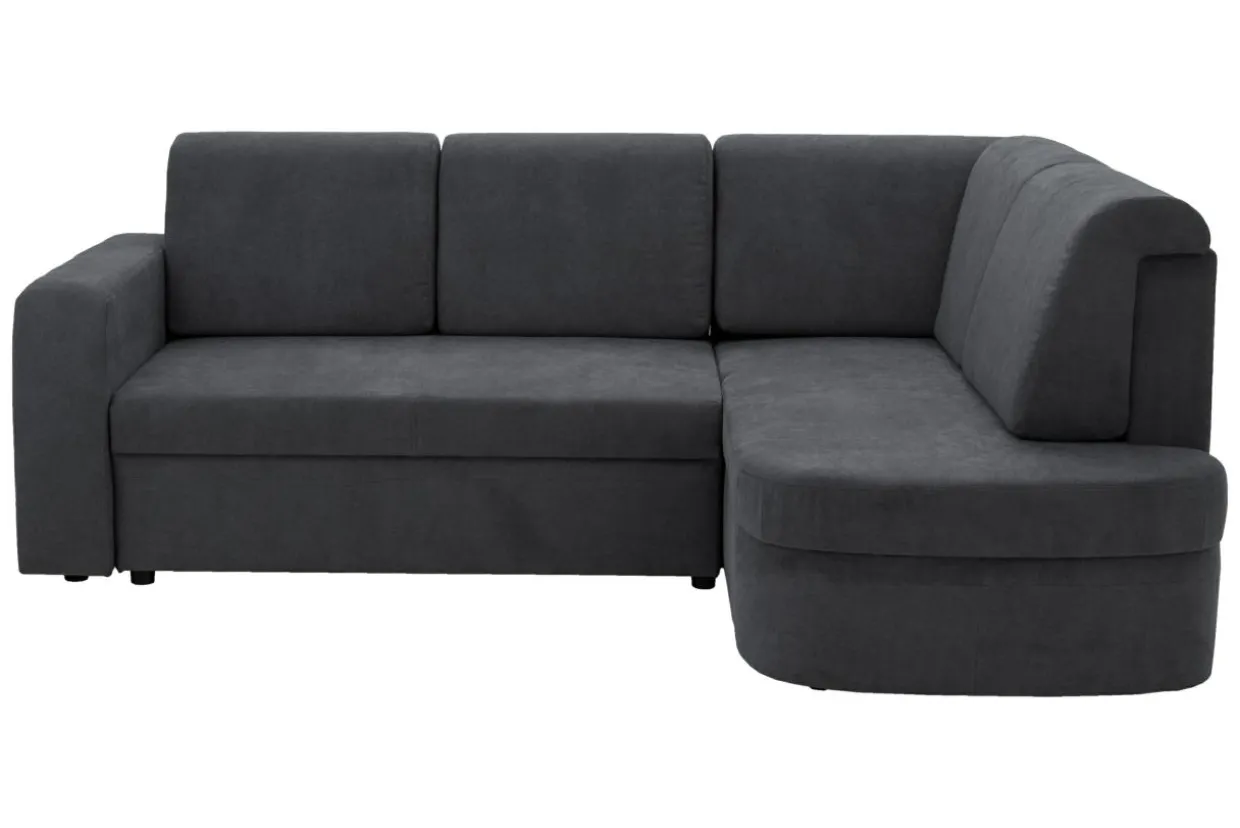 Narożnik z 2 pojemnikami grafitowy NESSI prawy