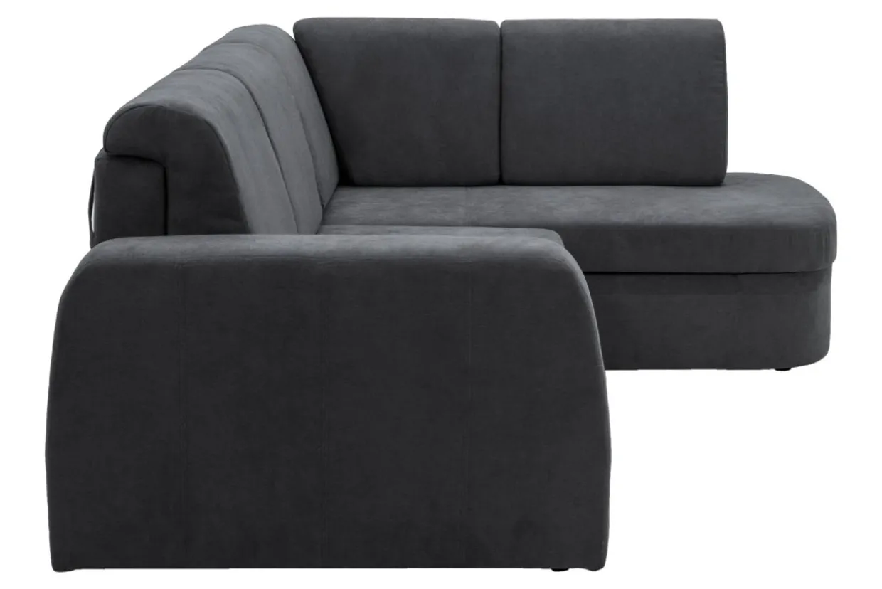 Narożnik z 2 pojemnikami grafitowy NESSI prawy