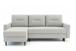 Narożnik z 2 pojemnikami jasnoszary POLLY