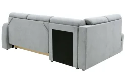 Narożnik z 2 pojemnikami jasnoszary NESSI lewy