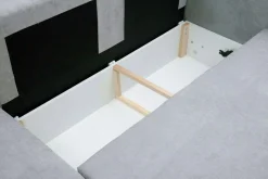 Narożnik z 2 pojemnikami jasnoszary NESSI lewy