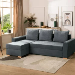 Narożnik z 2 pojemnikami szary DRITTO