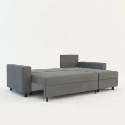 Narożnik z 2 pojemnikami szary MEDIO