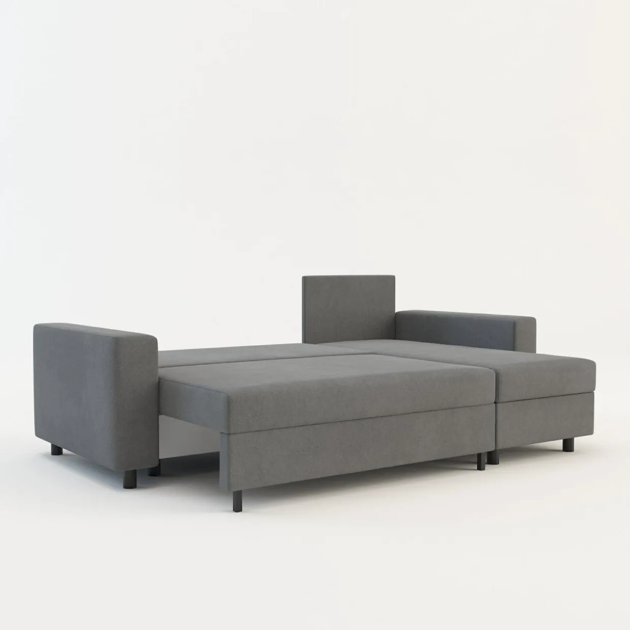 Narożnik z 2 pojemnikami szary MEDIO