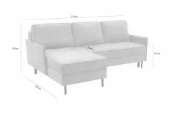 Narożnik z 2 pojemnikami taupe NELLY