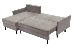 Narożnik z 2 pojemnikami taupe NELLY