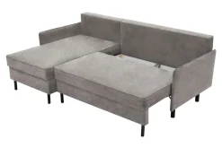 Narożnik z 2 pojemnikami taupe NELLY