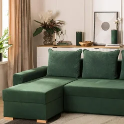 Narożnik z 2 pojemnikami zielony DRITTO