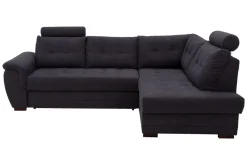 Narożnik z 2 zagłówkami ciemnoszary FALCO prawy