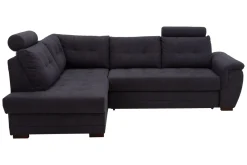 Narożnik z 2 zagłówkami ciemnoszary FALCO lewy